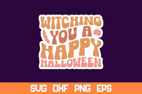 Witching You a Happy Halloween Retro SVG Review